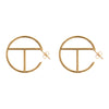 Large Logo Hoop Earring - Gold