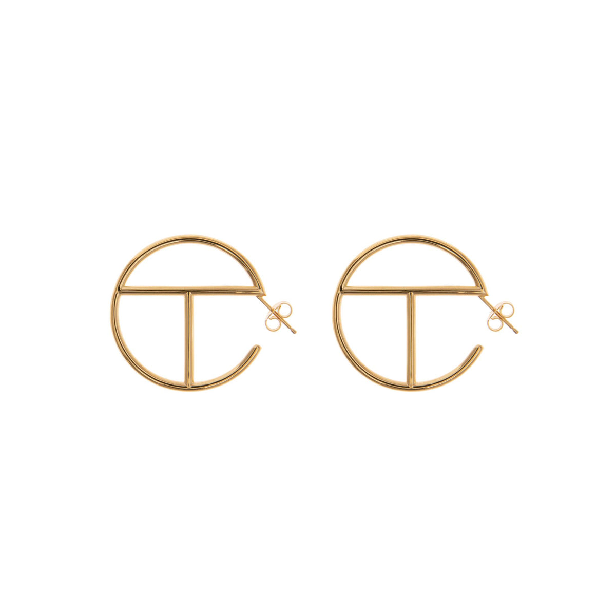 Medium Logo Hoop Earring - Gold