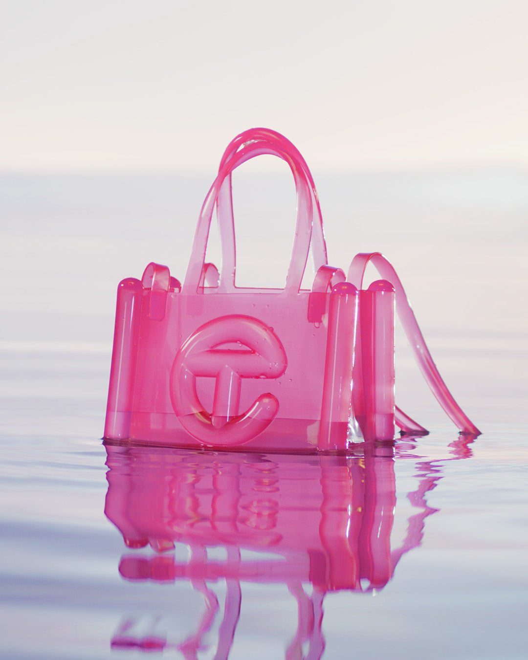 Telfar Bags | Telfar x Melissa Clear Pink Small Jelly Shopper | Color: Pink | Size: Os | Sohoskirt's Closet