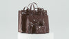 NEW - Chocolate Patent Shopping Bags<br>Friday, April 26 - 12:00 PM EDT