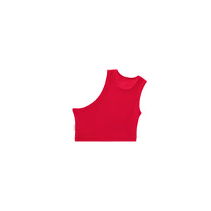Cropped Half Tank - Red