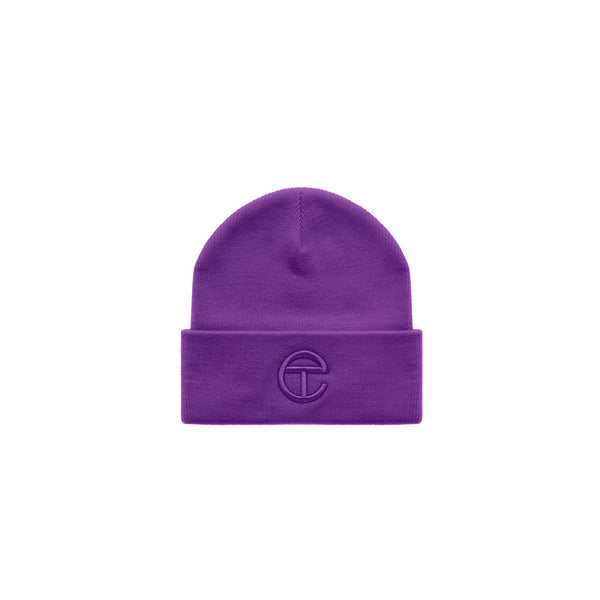 Embroidered Beanie - Grape