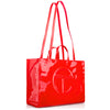 Large Shopping Bag - Red Patent