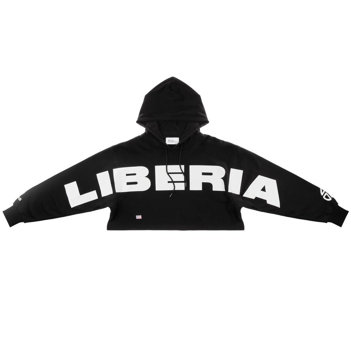 Crop Hoodie - Liberia Black