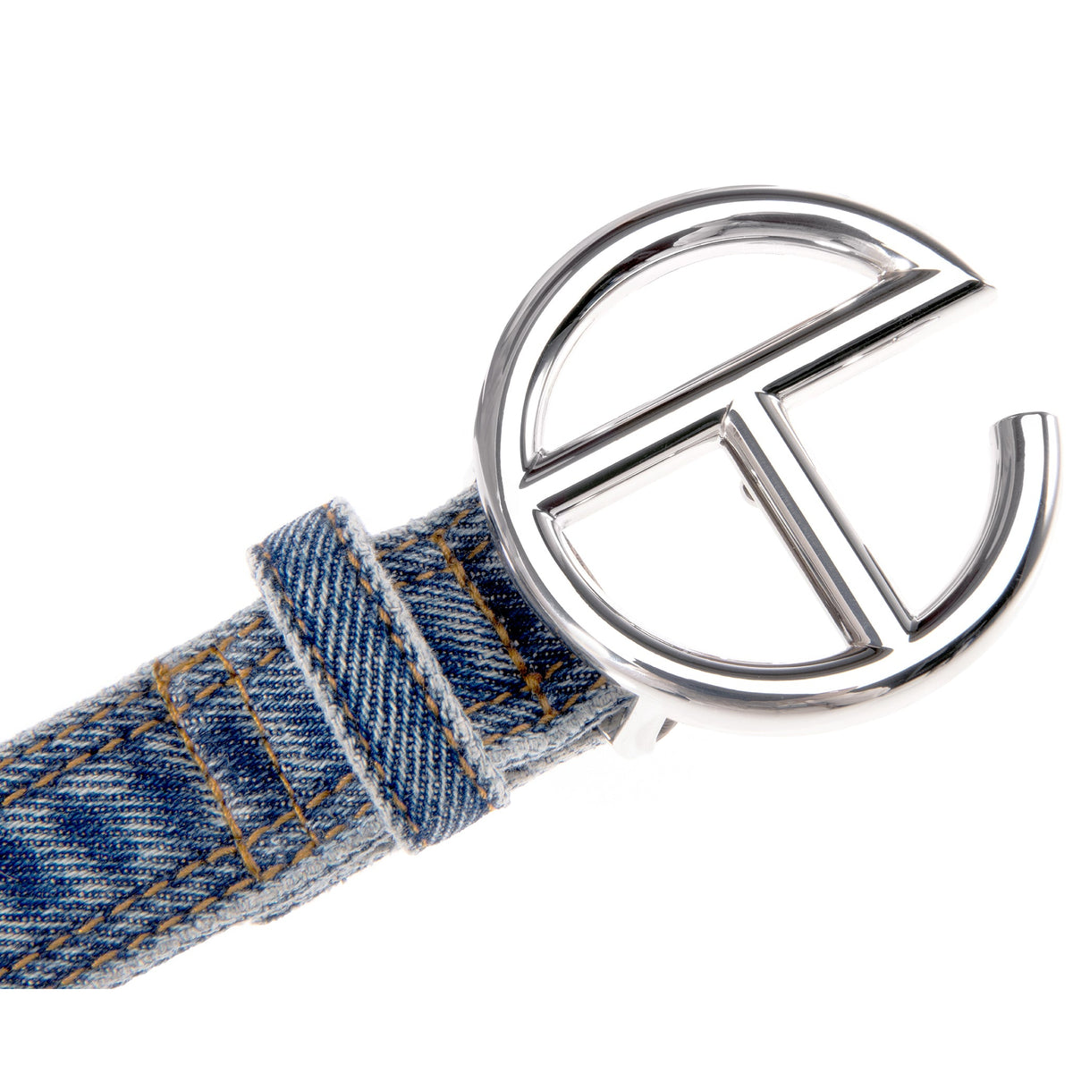 Denim Logo Belt - Blue