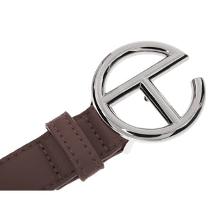 Logo Belt - Silver/Chocolate
