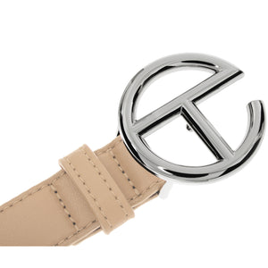 Logo Belt - Silver/Cream