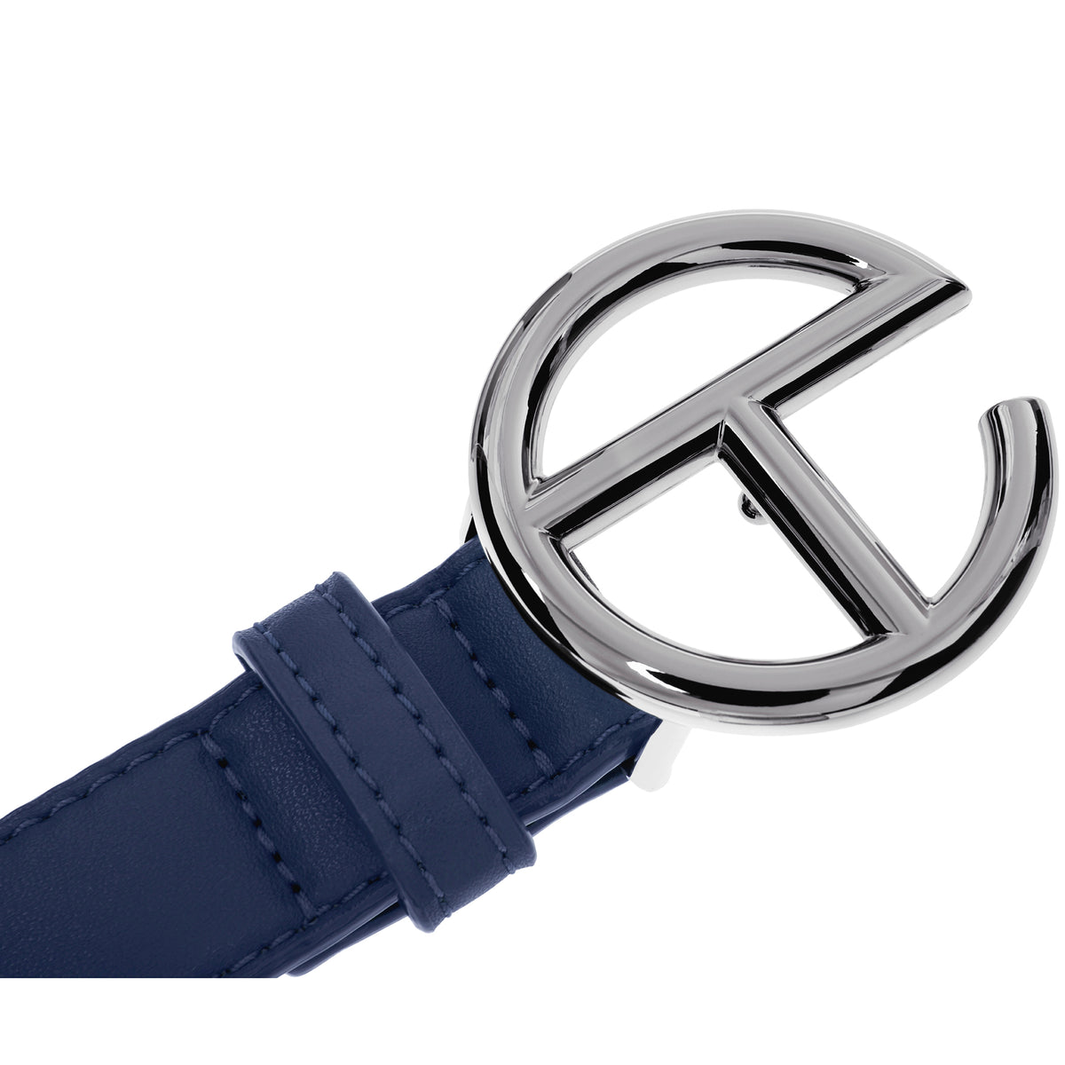 Logo Belt - Silver/Navy