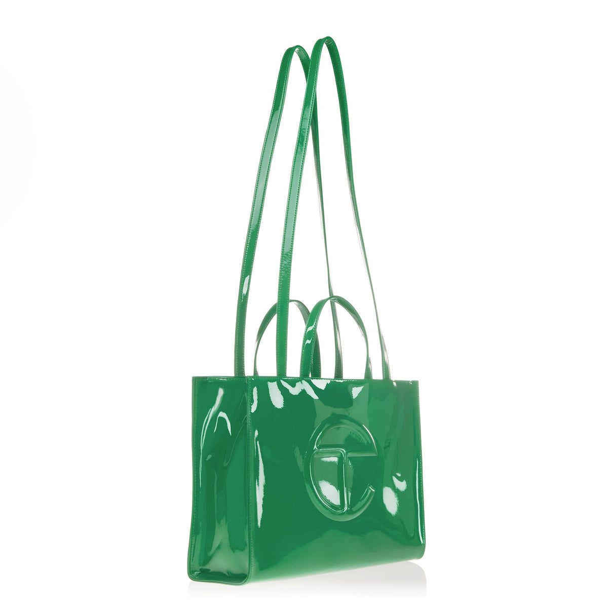 Medium Shopping Bag - Greenscreen Patent