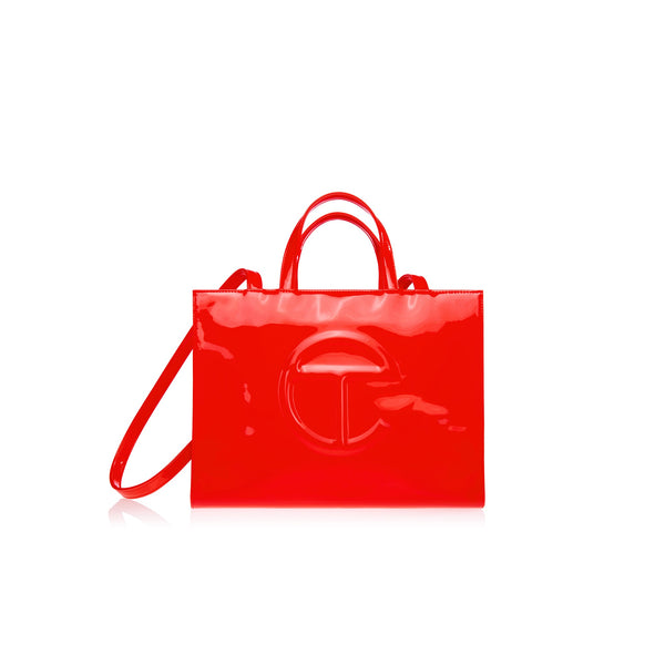 Medium Shopping Bag - Red Patent