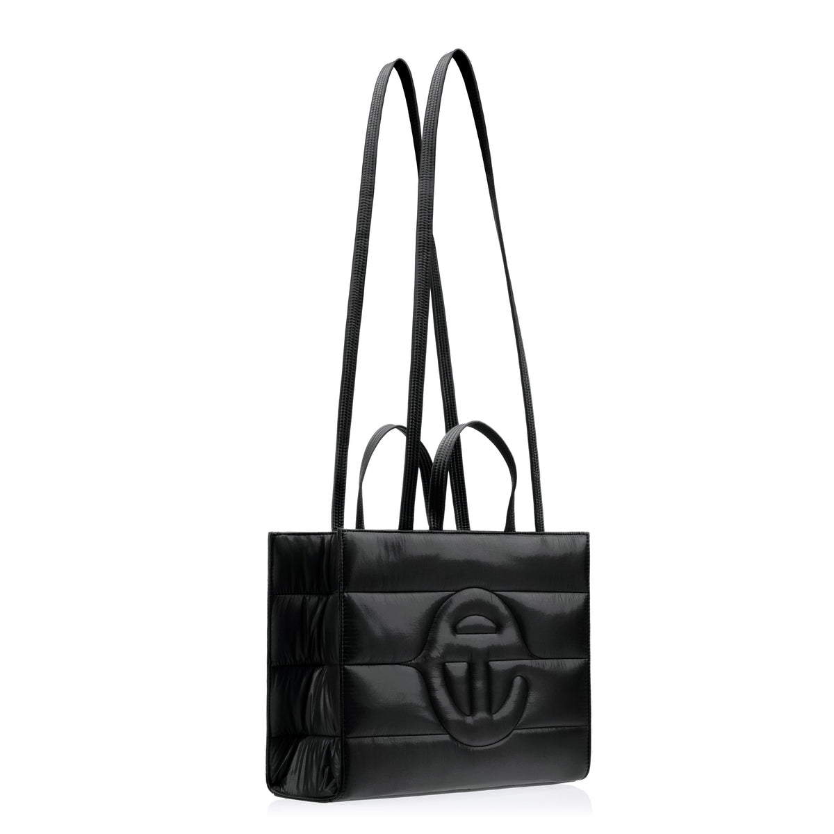 Medium shopping bag handbag Telfar Black in Polyester - 36298906
