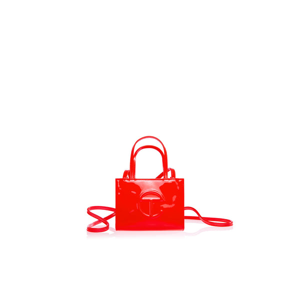 Small Shopping Bag - Red Patent