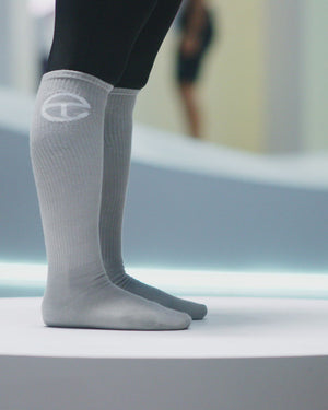 Telfar Logo Socks - Grey