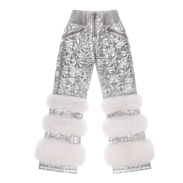 Moose Knuckles x Telfar Quilted Bomber Pants - Silver/Fox